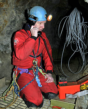 Carrying out underground communications tests, 2012